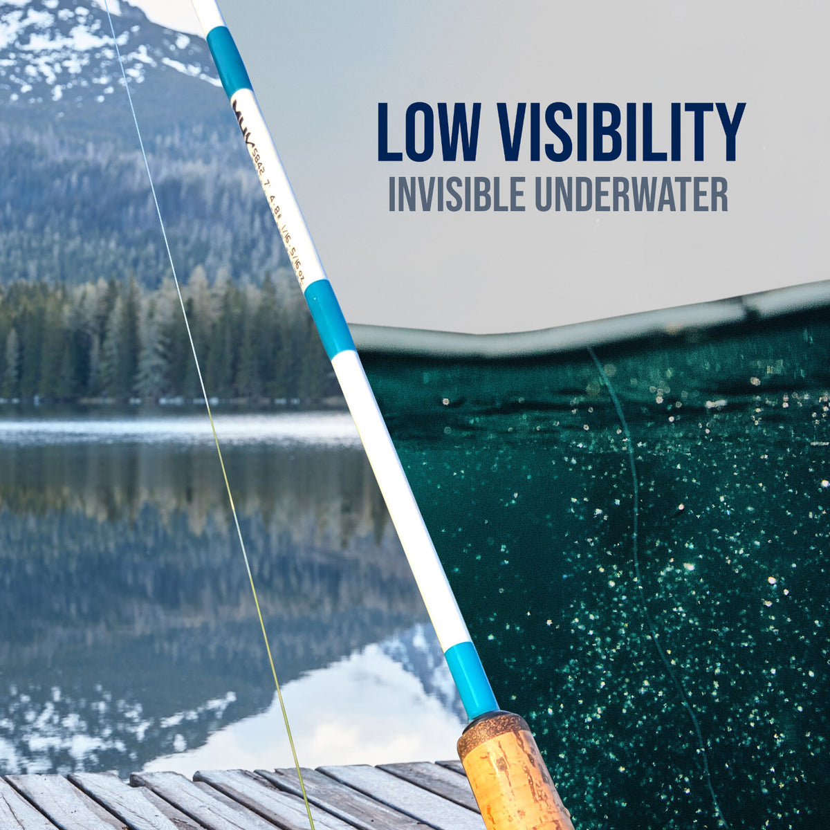 Ice Fishing Monofilament Line for Tip-Ups - Low Memory, Cold Water Durable
