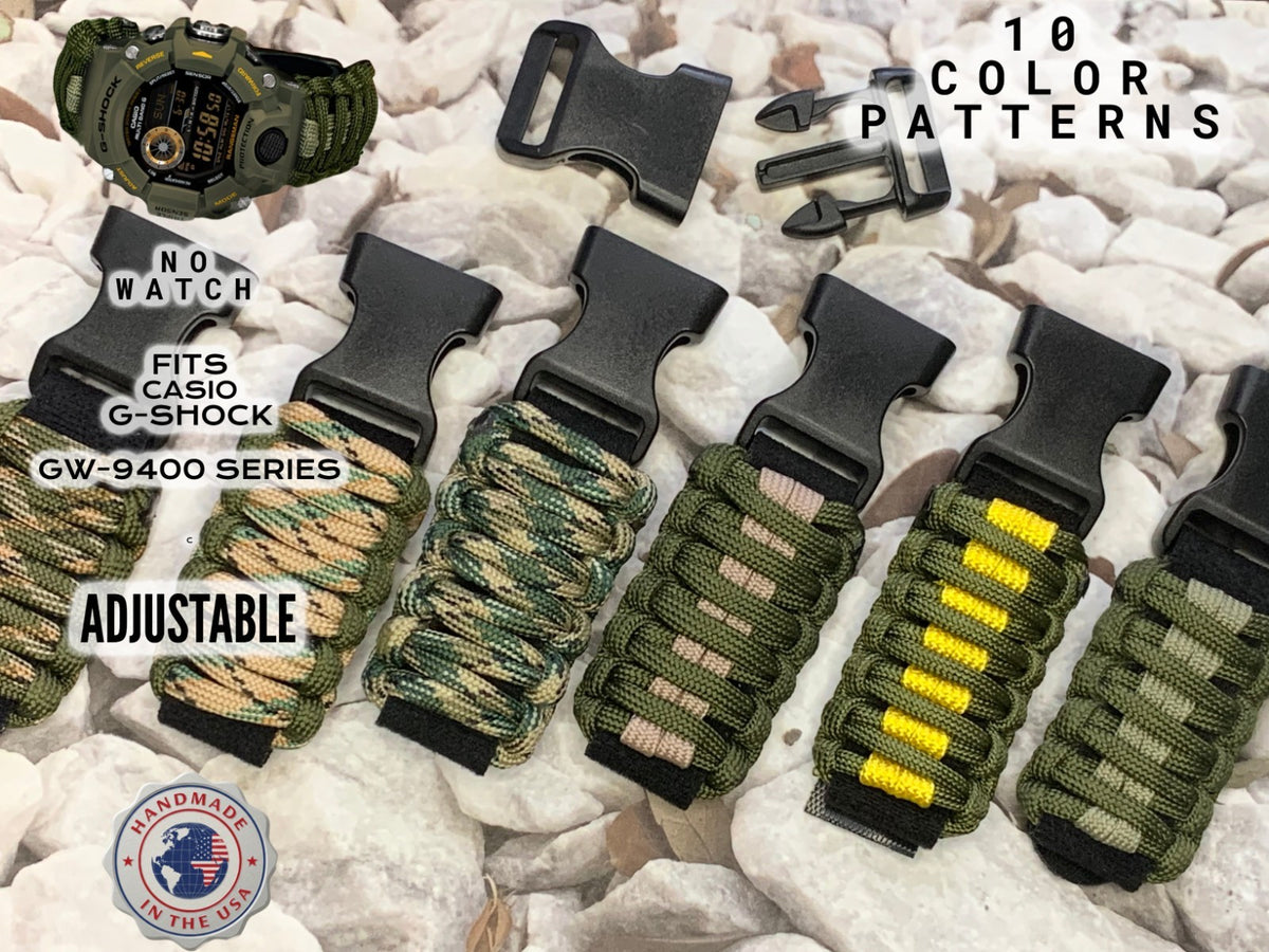 Adjustable Paracord Watch Band for Casio G-Shock Rangeman Series - Survival Strap