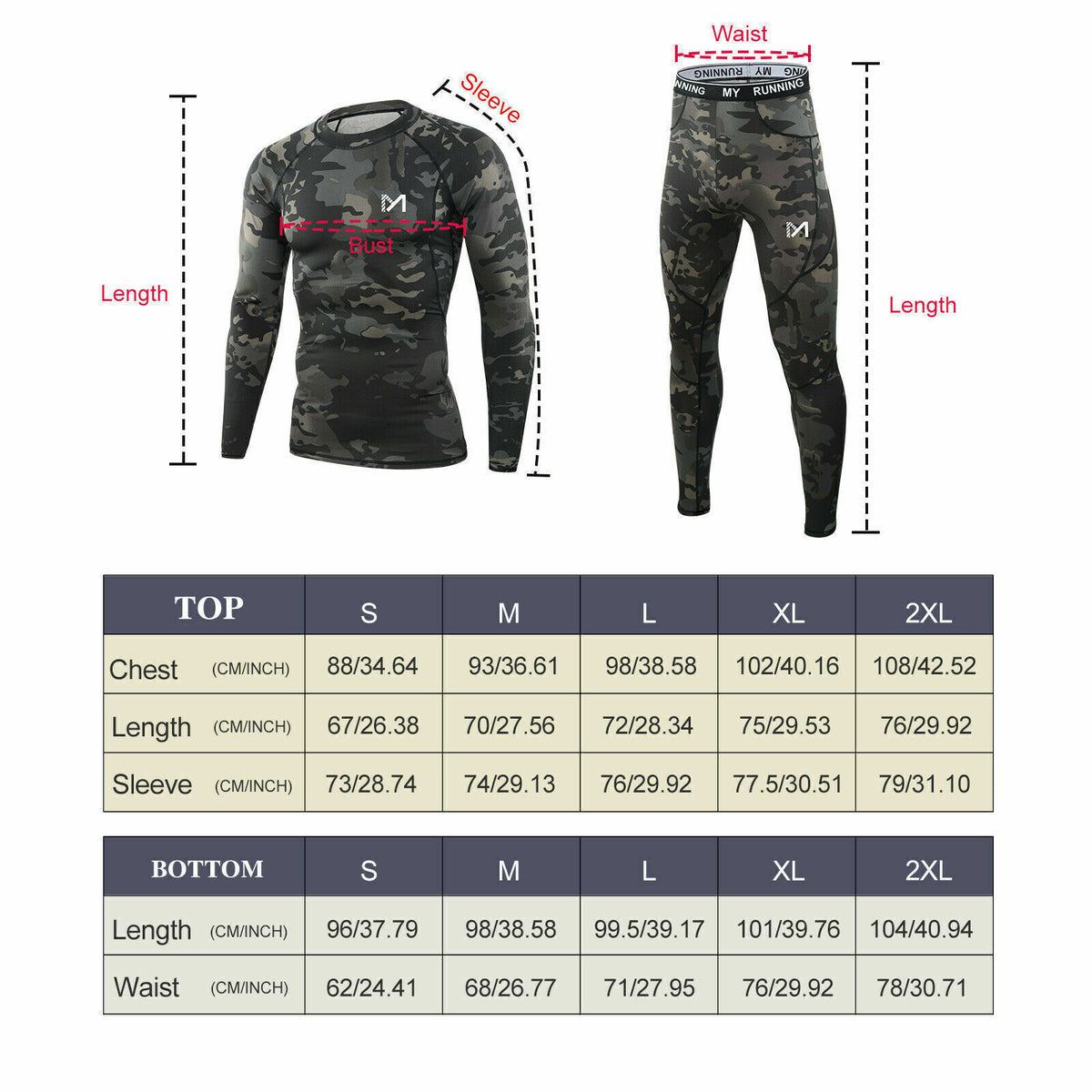 Men's Winter Fleece-Lined Thermal Long Johns Set Warm Underwear