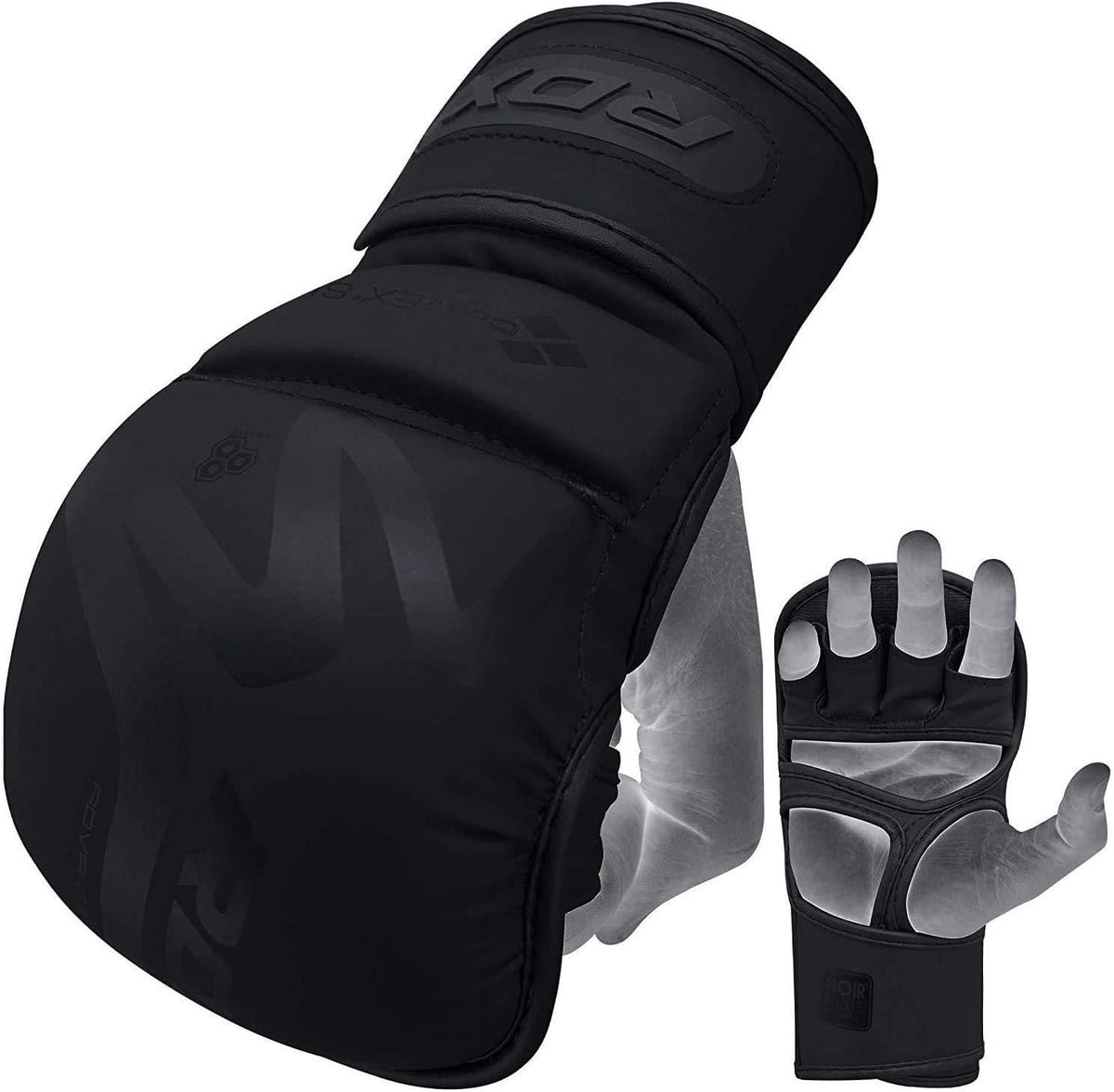 MMA Sparring Gloves Open Palm Kickboxing Muay Thai Leather Training Gear
