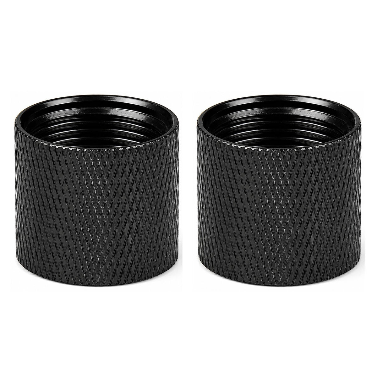Steel Thread Protector 5/8x24 for Firearms - Black Oxide, Knurled Surface