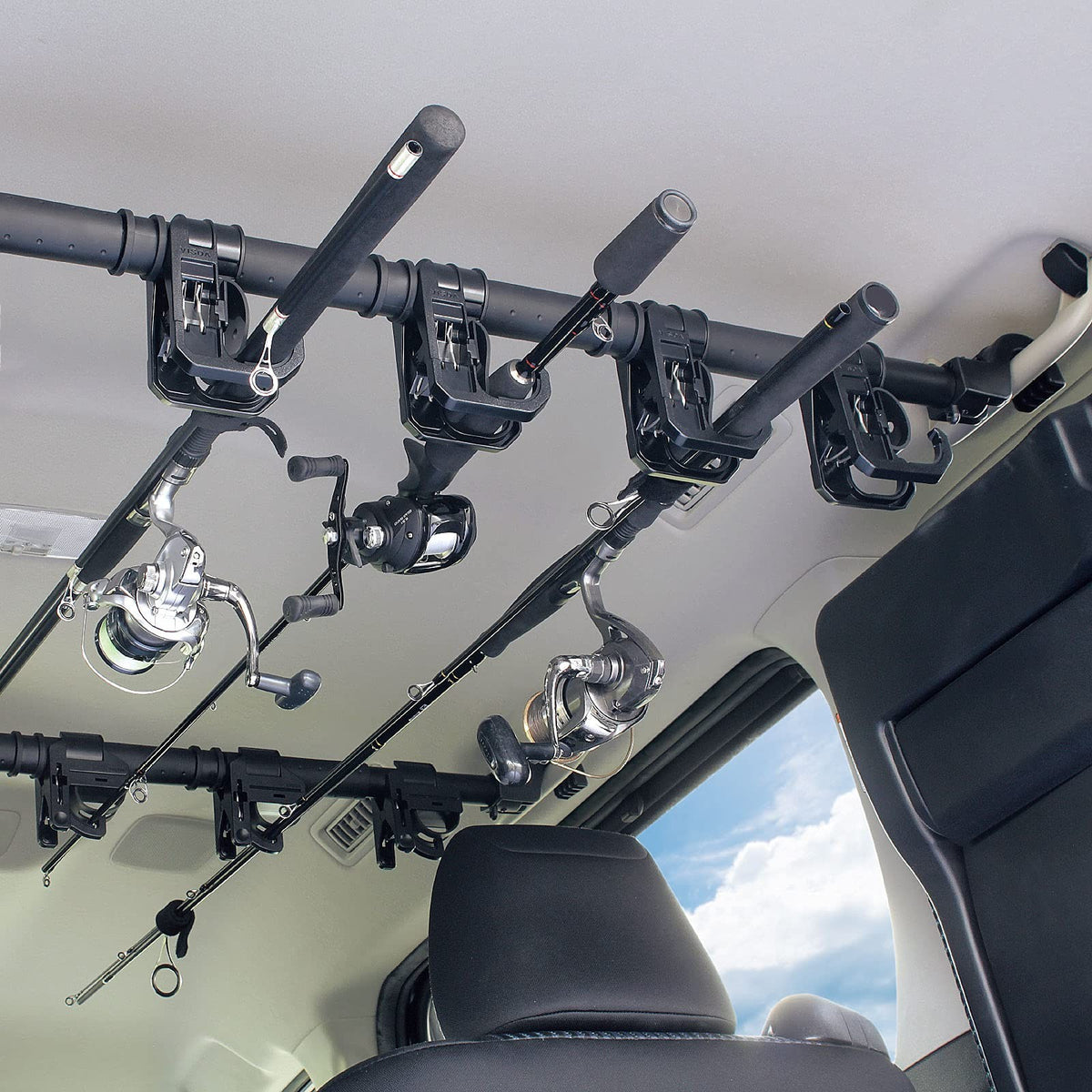 Heavy Duty Car Fishing Rod Holder Adjustable 35-57 Inch for SUV Van Truck