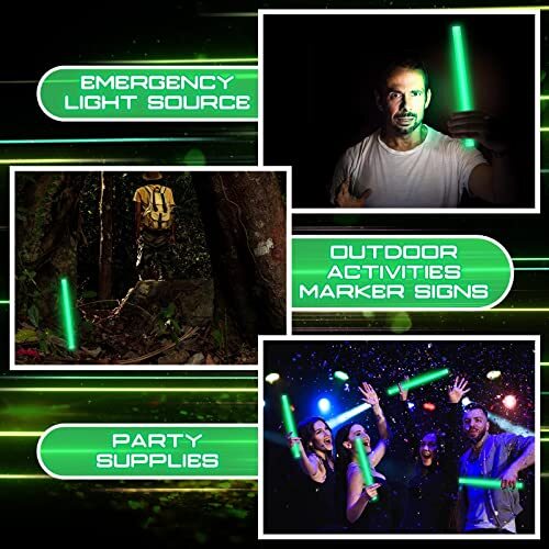 14-Inch Emergency Glow Sticks Jumbo Light Set for Camping Survival