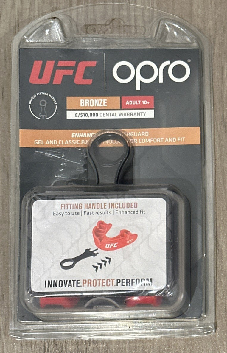 UFC Adult Mouth Guard Bronze Level - Red, Premium Sports Protection