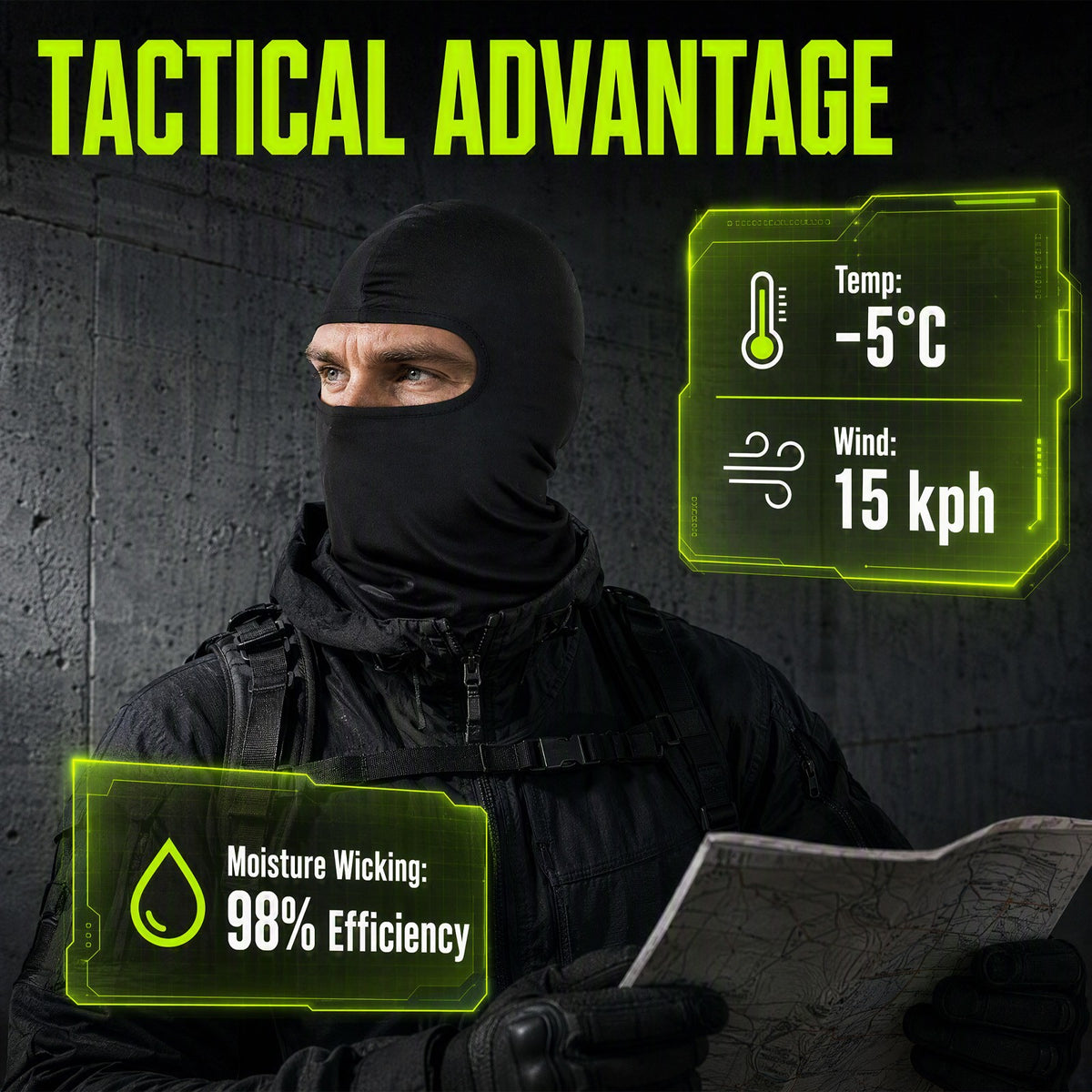 Lightweight Full Face Balaclava Ski Mask for Cycling & Motorcycling