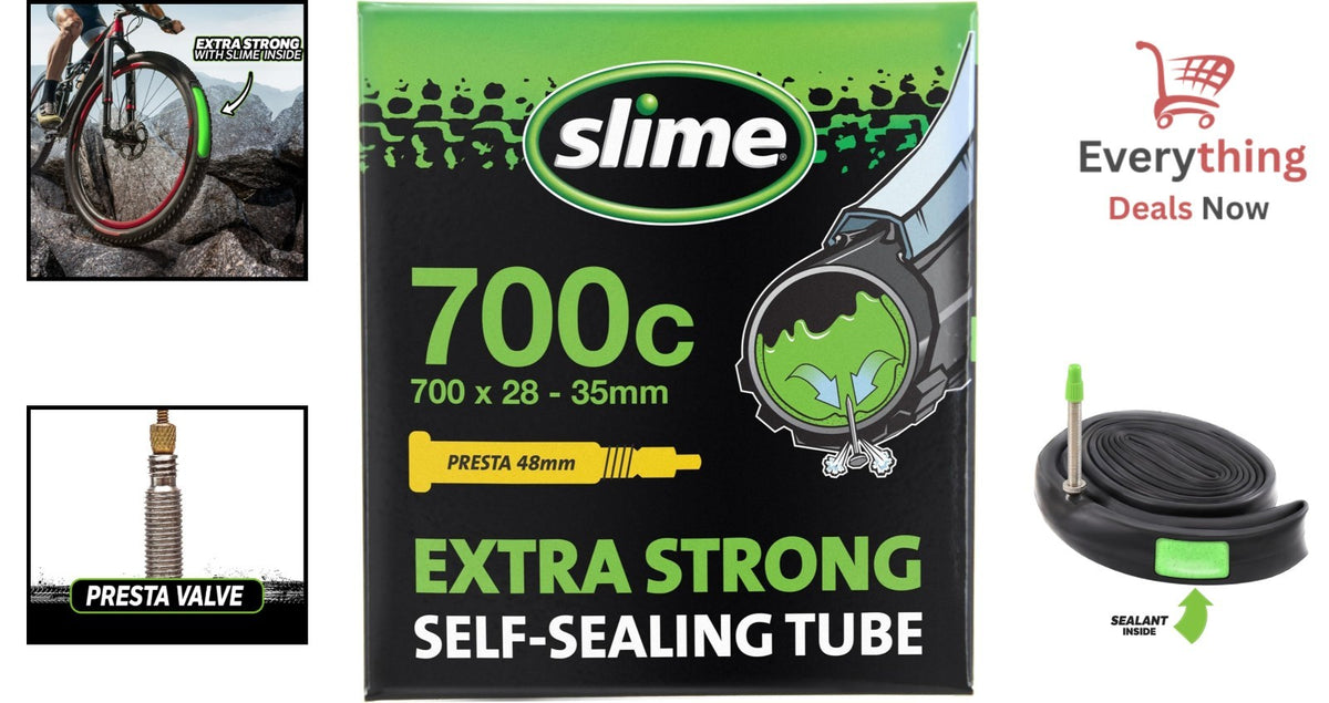 700x28-35mm Self-Sealing Bike Inner Tube with Presta Valve - Quick Repair