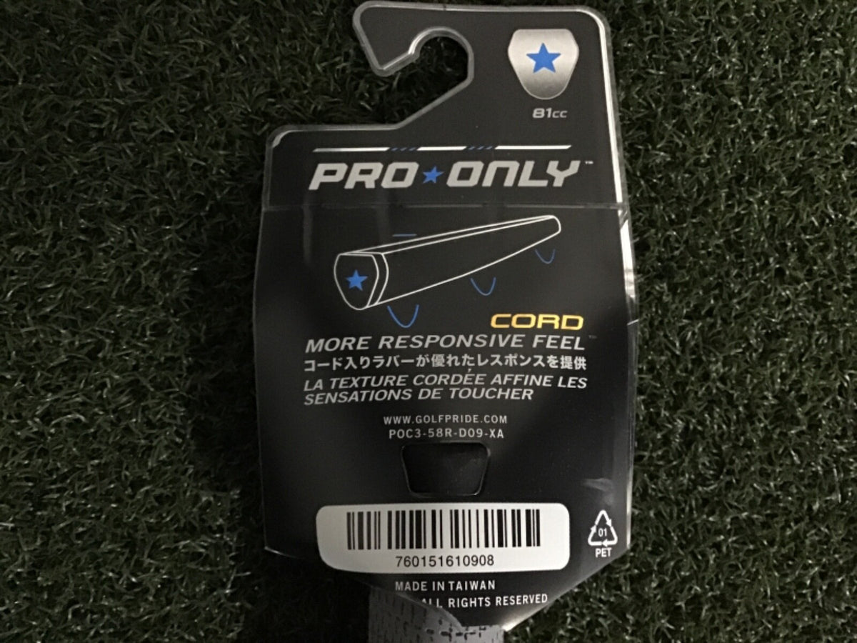 Golf Pride Pro Only Full Cord Blue Star Putter Grip 81cc - Firm & Responsive
