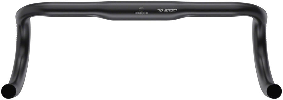 Drop Handlebar 70 Ergo 31.8mm 38cm Bead Blast Black Aluminum Cycling Part