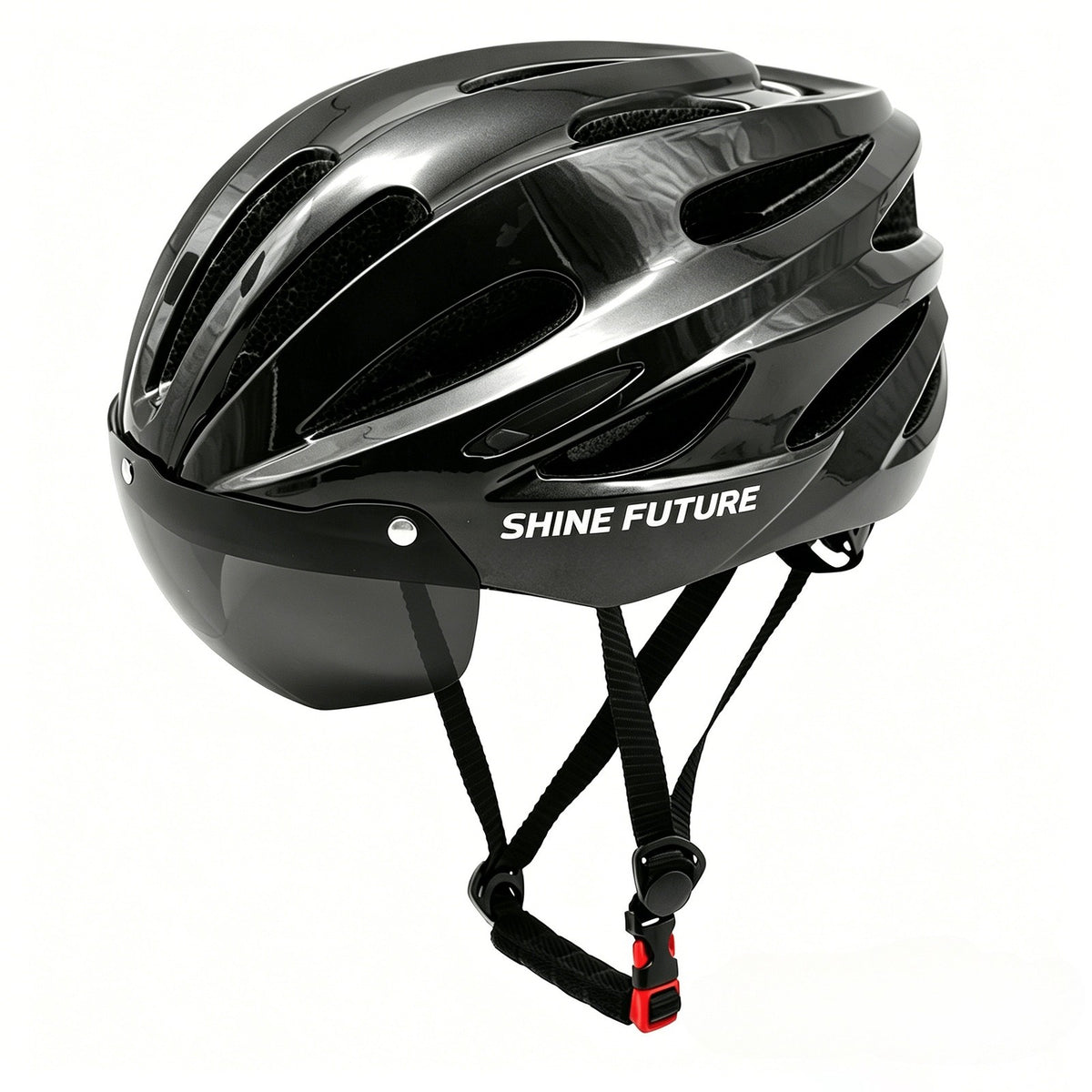 Adult Bicycle Helmet Lightweight with LED Light and Magnetic Go Shinefuture