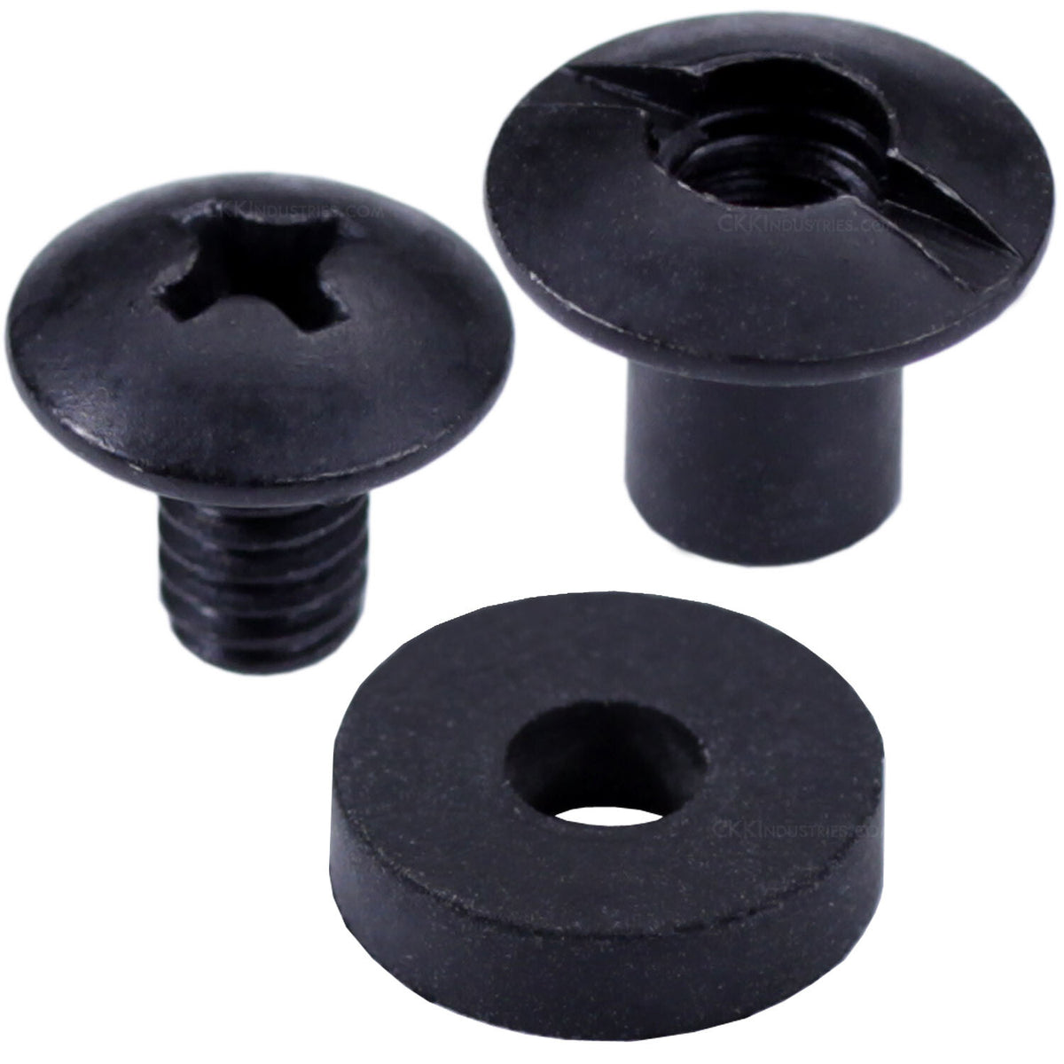 Black Chicago Screw Slotted Post Truss Head Assemblies - Multiple Sizes