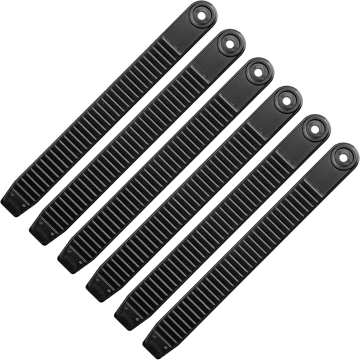 Snowboard Ski Ankle Ladder Strap Replacement 6 Pack Black Plastic 7.9"