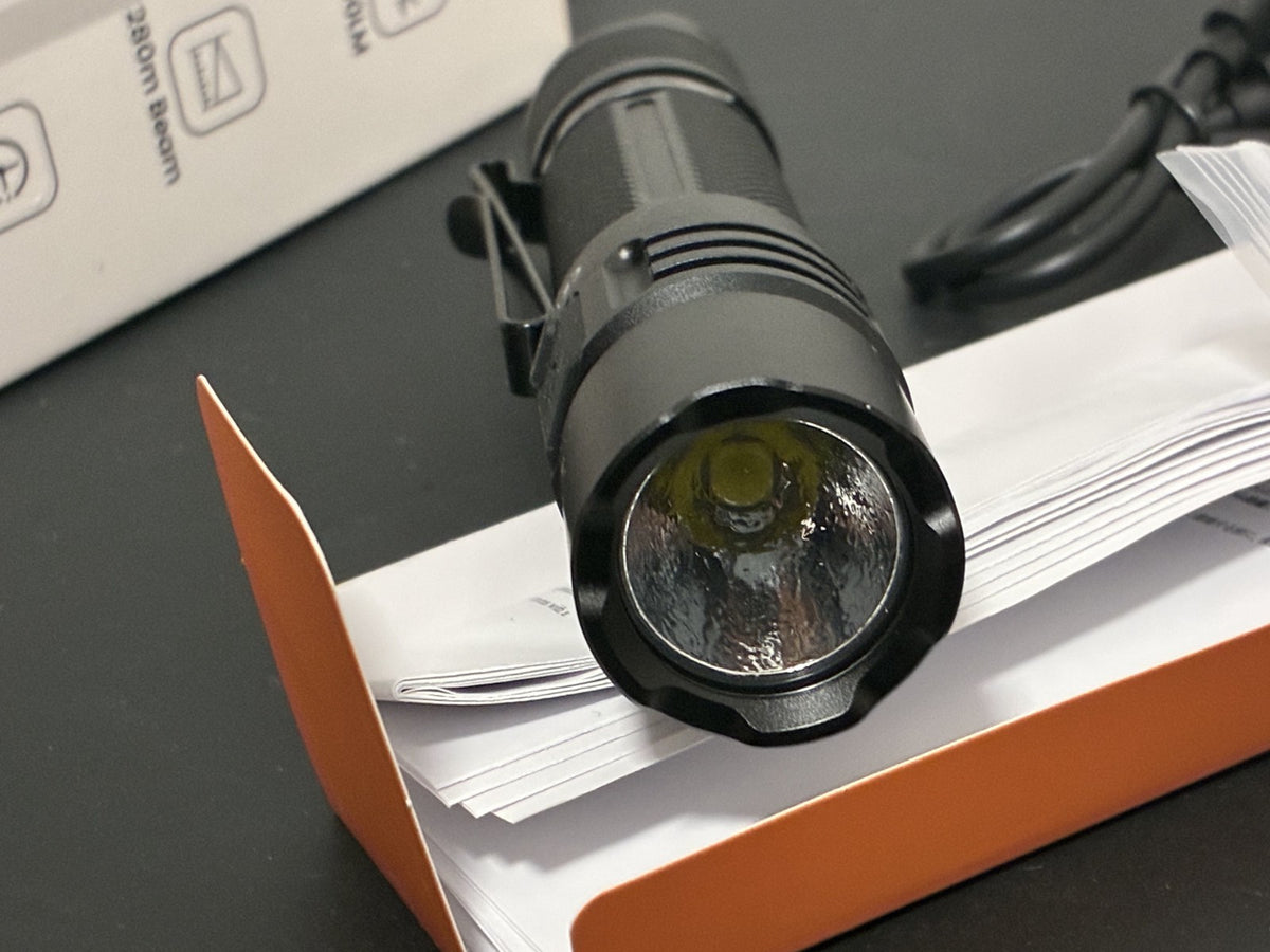 Tactical EDC Flashlight 3800 Lumens Rechargeable USB-C Dual Switch