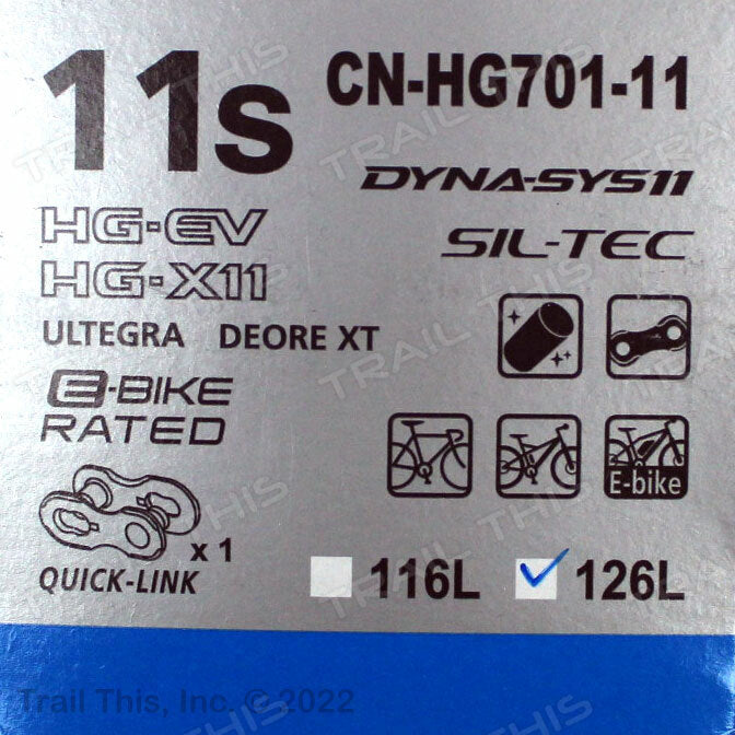 11-Speed Bike Chain 126 Links - Shimano Ultegra Deore XT Quick Link