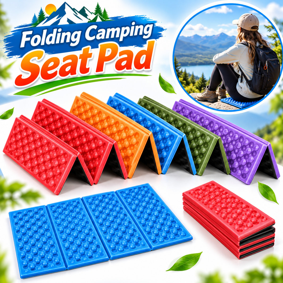 Waterproof Folding Camping Seat Pad Lightweight Foam Cushion for Outdoors