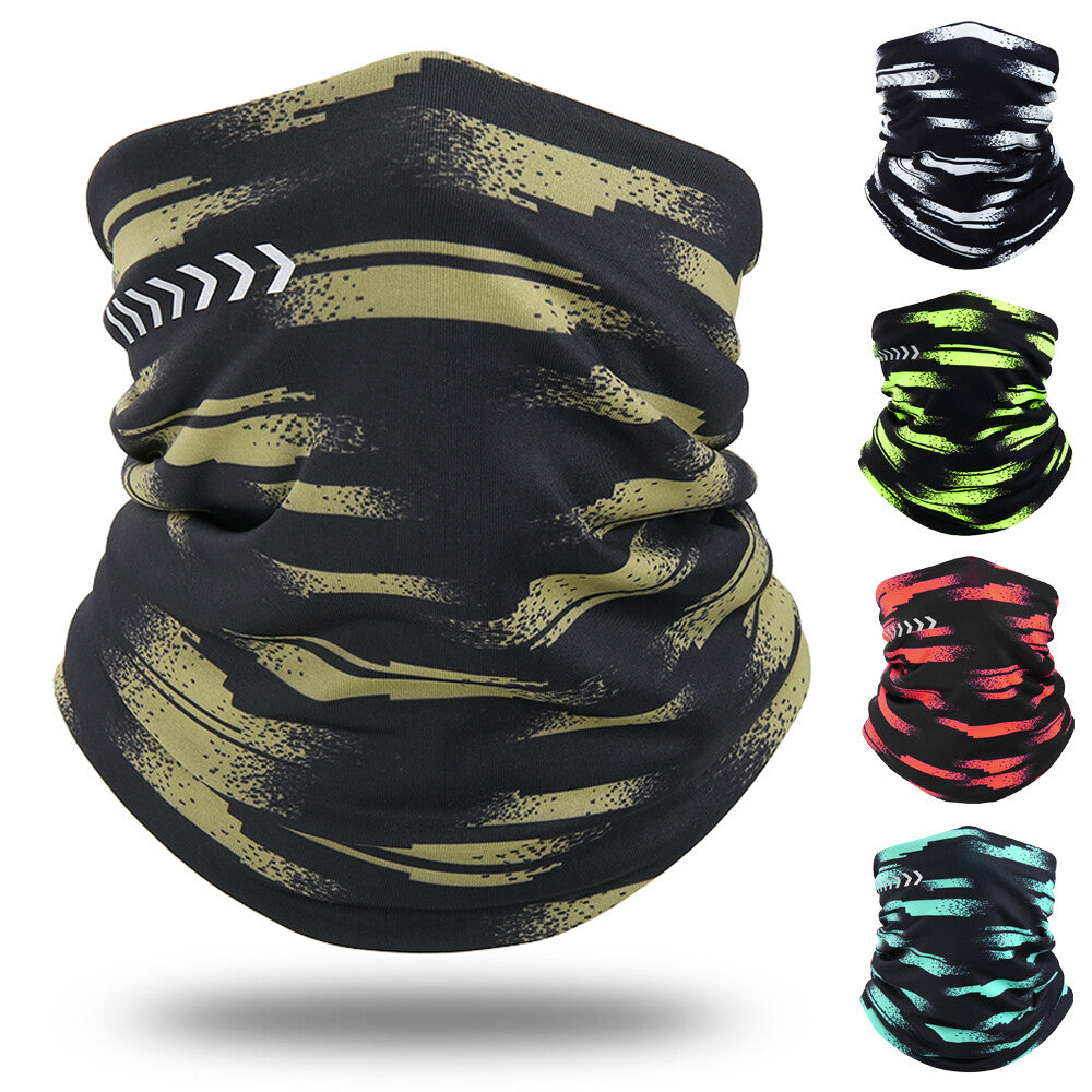 Winter Fleece Neck Gaiter - Reflective Ski Face Mask for Cold Weather