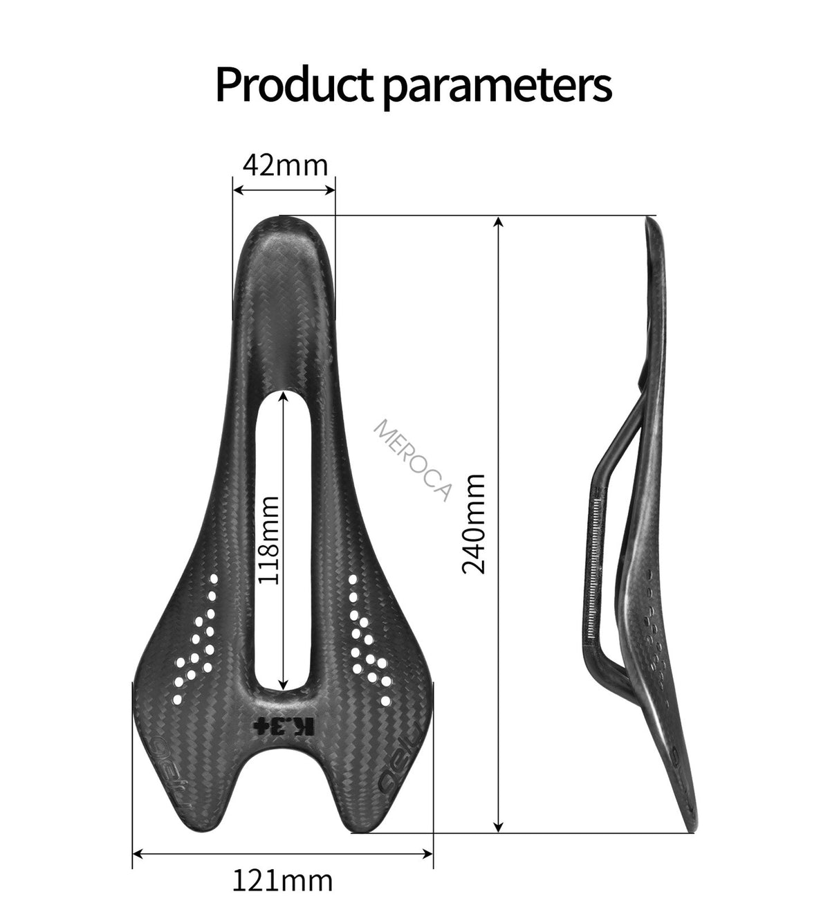 Ultralight Carbon Road Bike Saddle Racing Seat Breathable 55g