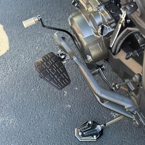 Motorcycle Wide Footpegs for Rebel 1100 CMX 2021-2026 Black - Durable CNC Aluminum Pedals