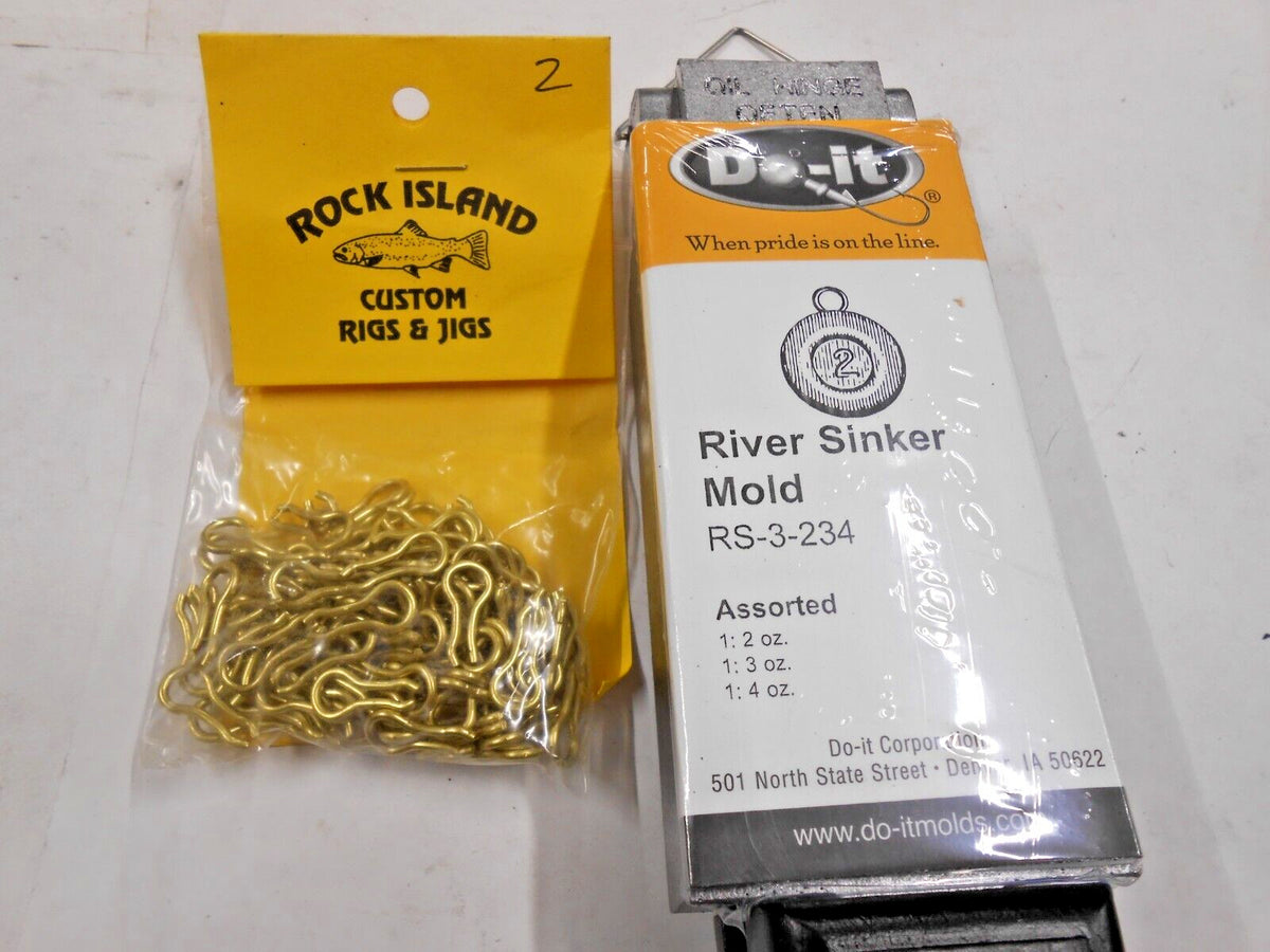 River Sinker Mold 2-4 oz with Brass Wire Eyes - Do-It Model 3179
