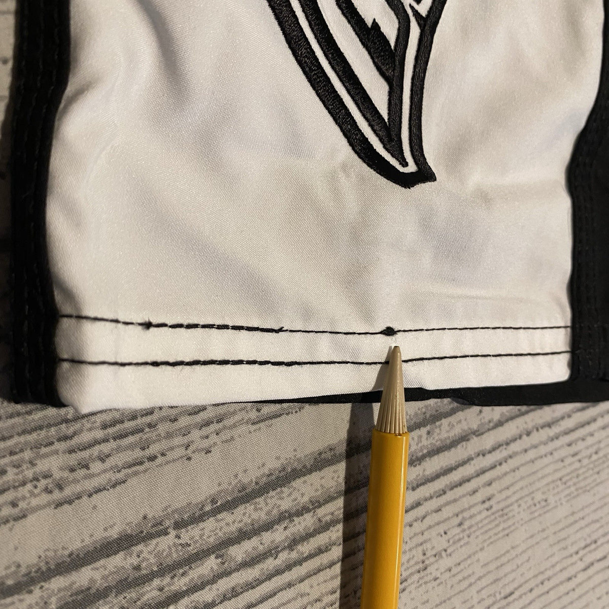 Men's MMA Wrestling Shorts Black White Drawstring 40