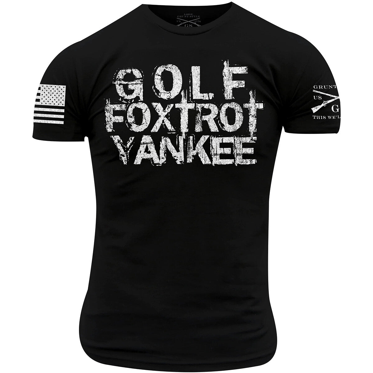 Grunt Style GFY T-Shirt - Black, Logo Graphic, Comfortable Fit