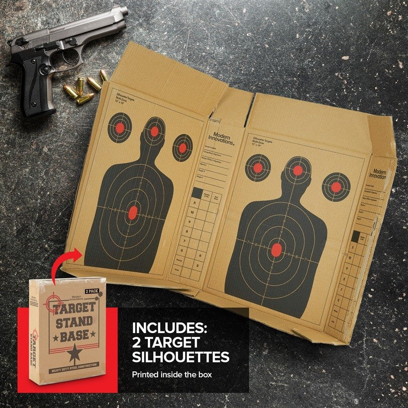 Adjustable Target Stand Base 2 Pack for Wooden Frames - Heavy Duty Steel