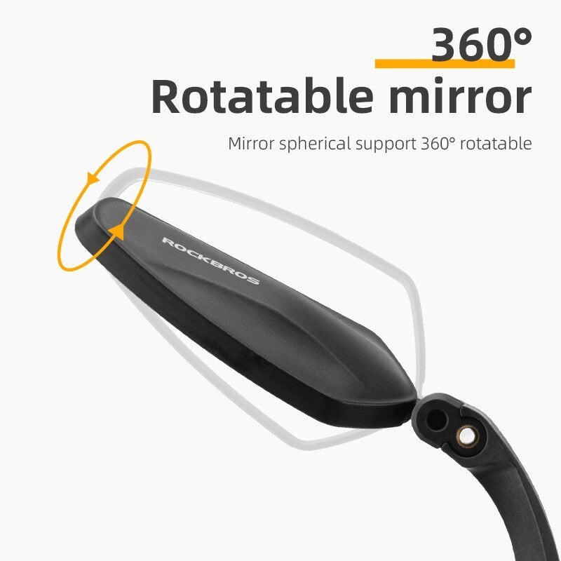 Adjustable Bicycle Rearview Mirror Pair - Wide Field of Vision Handlebar Mirror