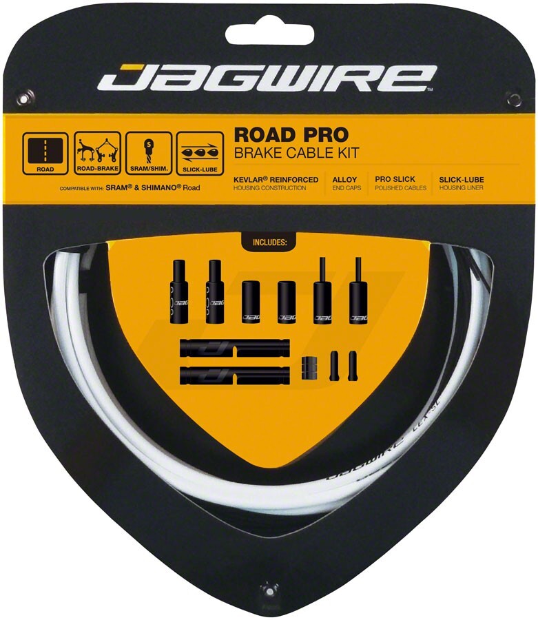 Jagwire Pro Brake Cable Kit for Road Bikes - Fits SRAM & Shimano - All Colors
