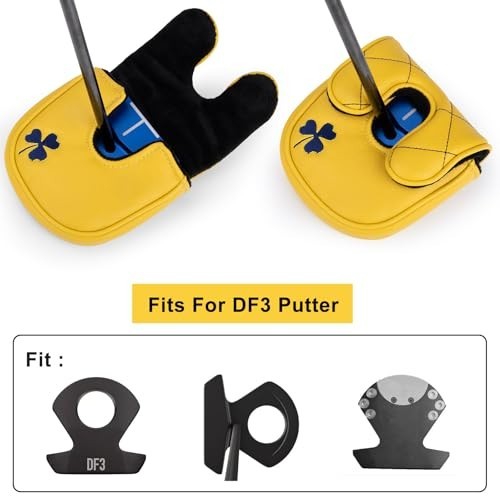 Leather Golf Headcover Set with Magnetic Closure - Putter, Driver & Fairway