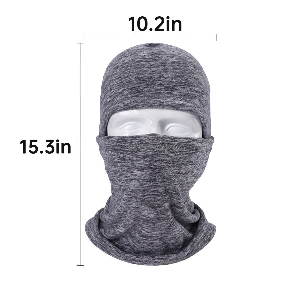 Unisex Winter Thermal Face Mask with Neck Gaiter - Windproof Fleece Ski Hat