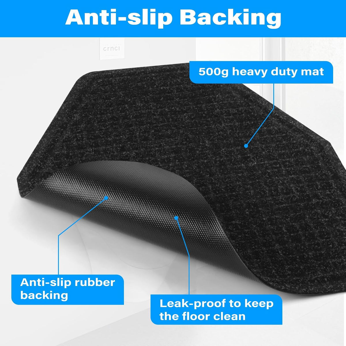 8 Pack Urinal Floor Mats Non-Slip Heavy Duty Absorbent Bathroom Pads