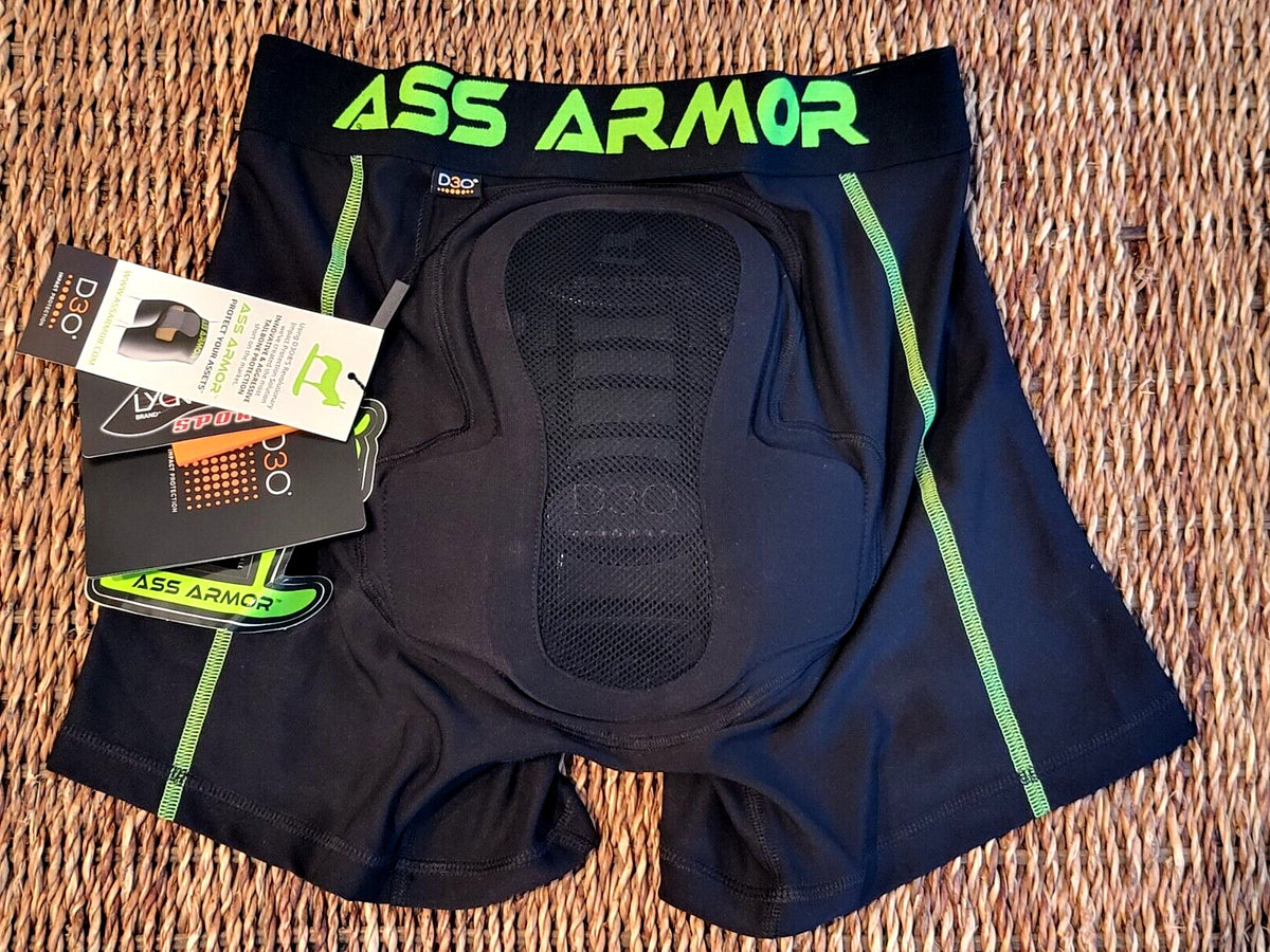 Unisex Padded Sport Shorts for Cycling Skateboarding Skiing - Medium Black