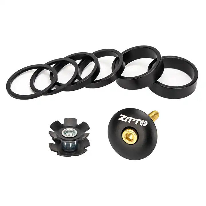Bicycle Stem Cap & Spacer Set Aluminum Headset Fork Top Components