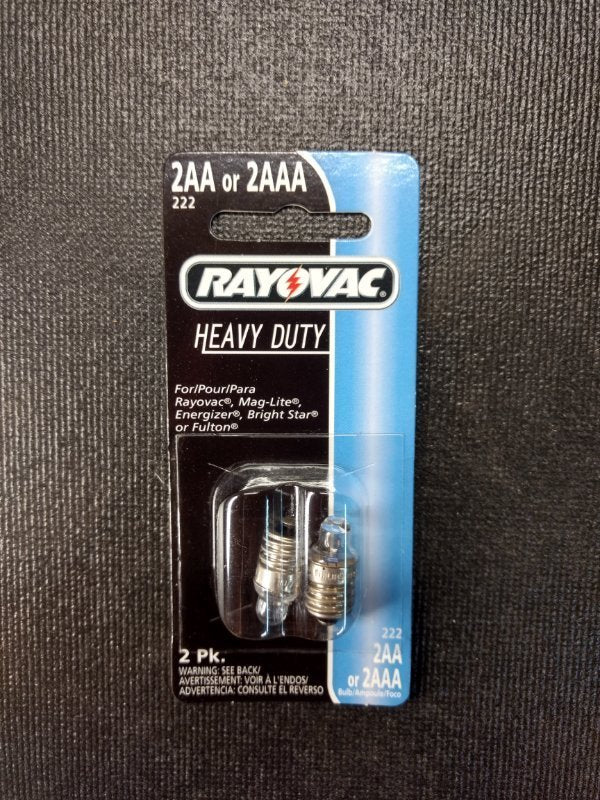 Heavy Duty AA AAA Flashlight Bulbs - 2 Pack for 2-Cell Torches