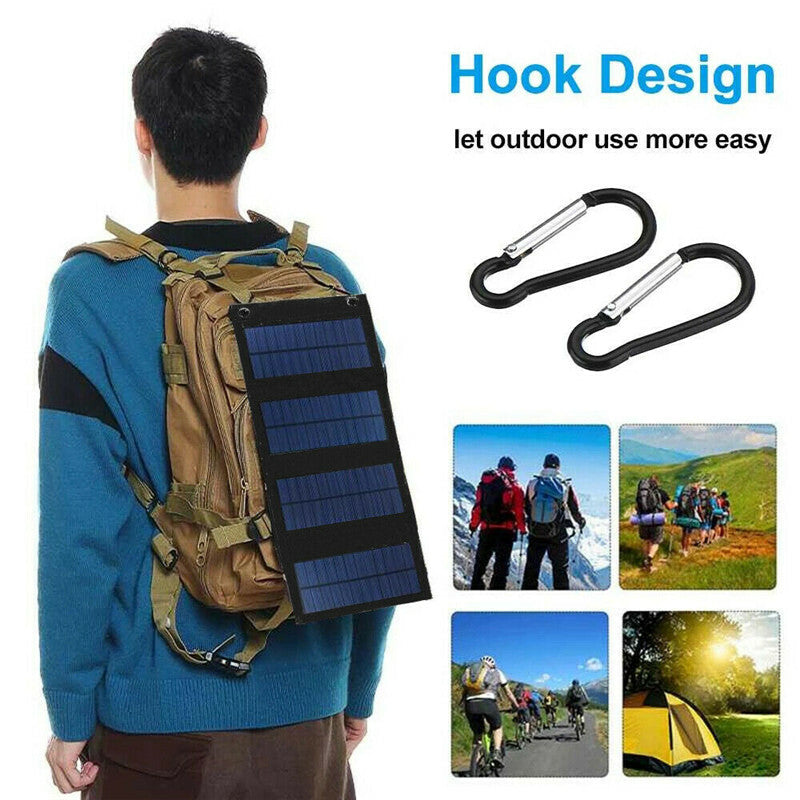100W Foldable Solar Panel Kit with USB Power Bank for Camping Hiking