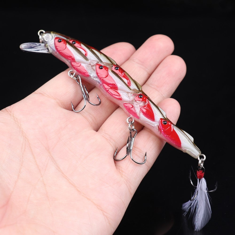 Artificial Fishing Lures Set - Minnow Plume Tail, 11.5cm, 15.5g, 5 Pieces