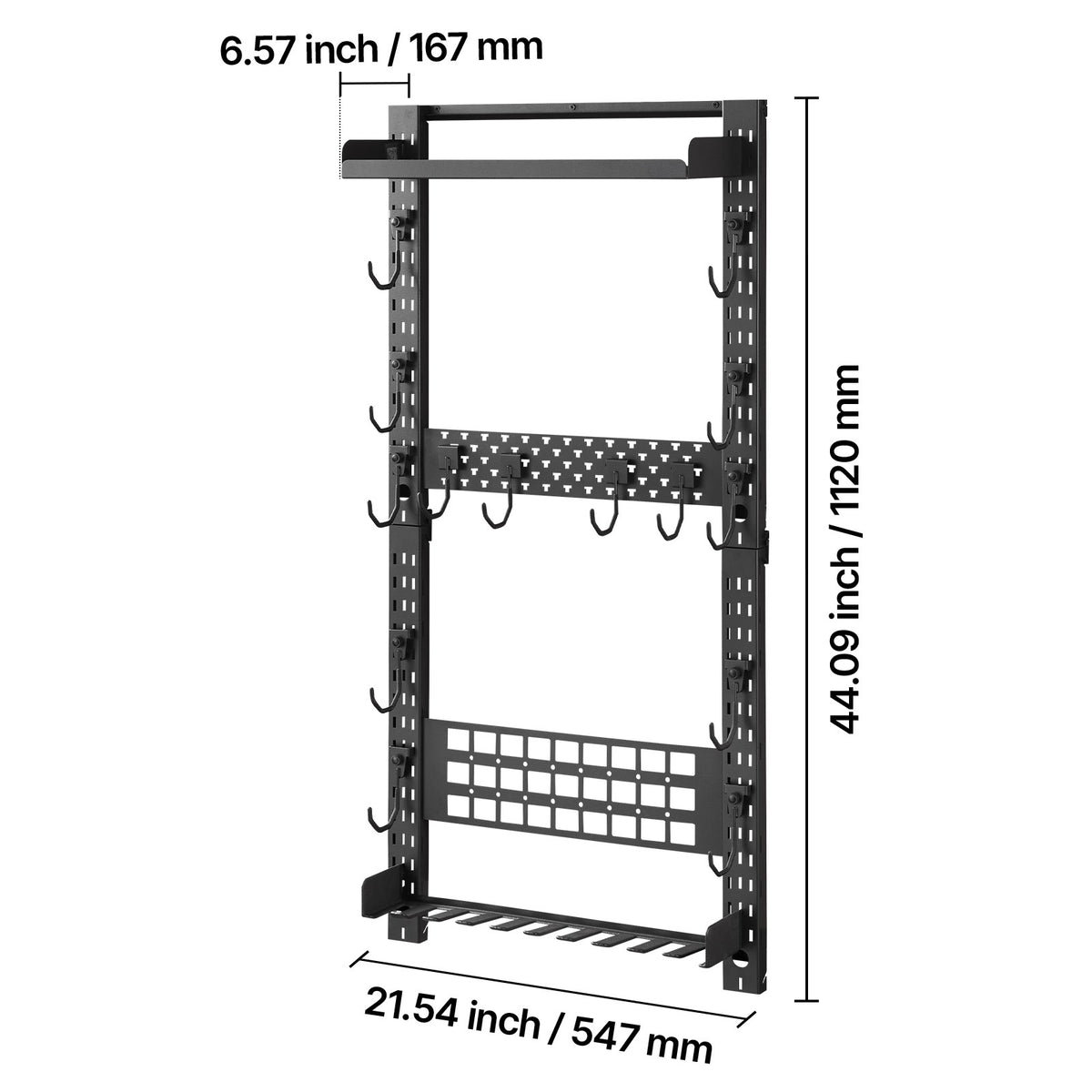 Wall Mount Gun Rack for Rifles and Shotguns – 5 Long Firearms Storage Organizer
