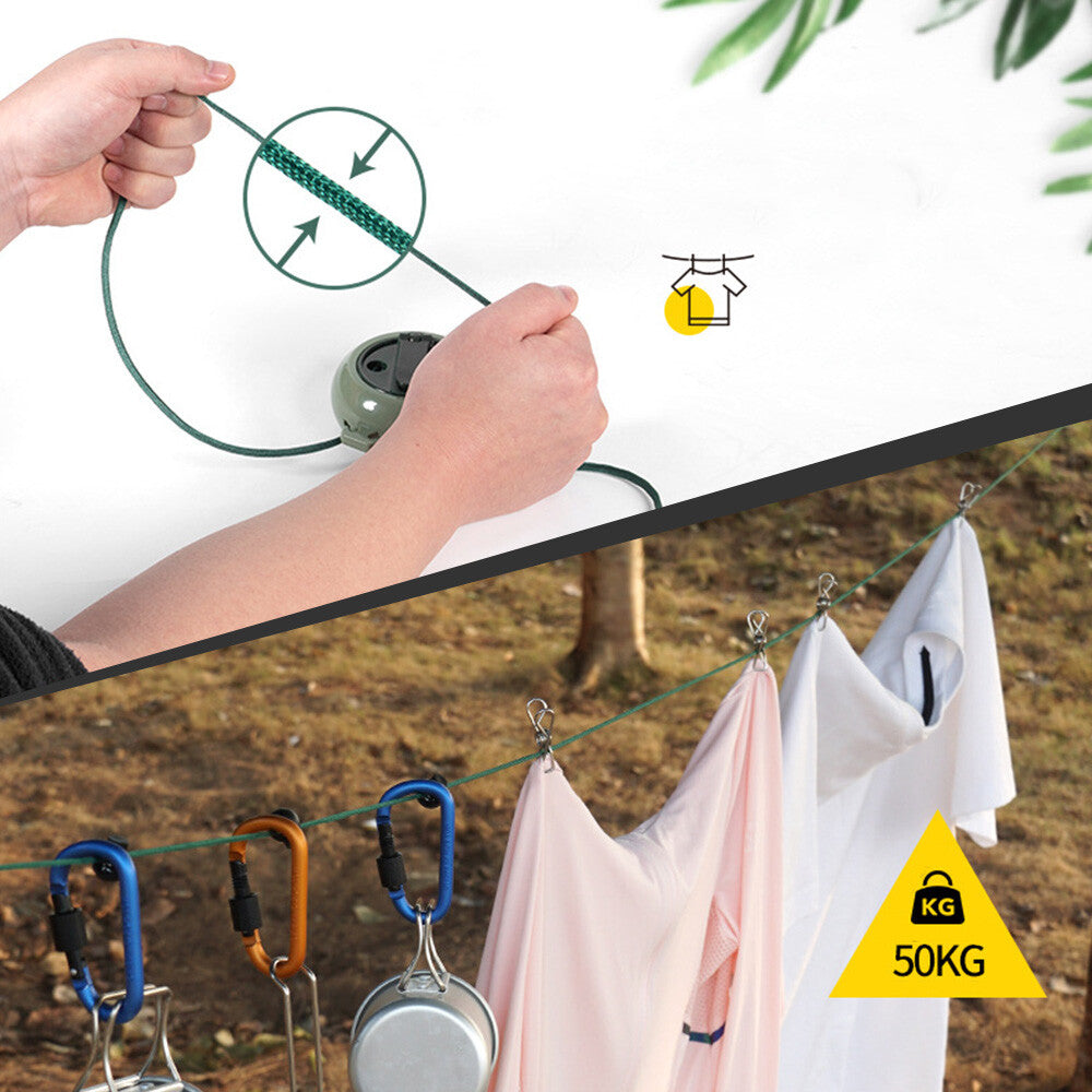 Retractable Bow & Gear Hoist Rope 33FT for Hunting Tree Stand Accessories