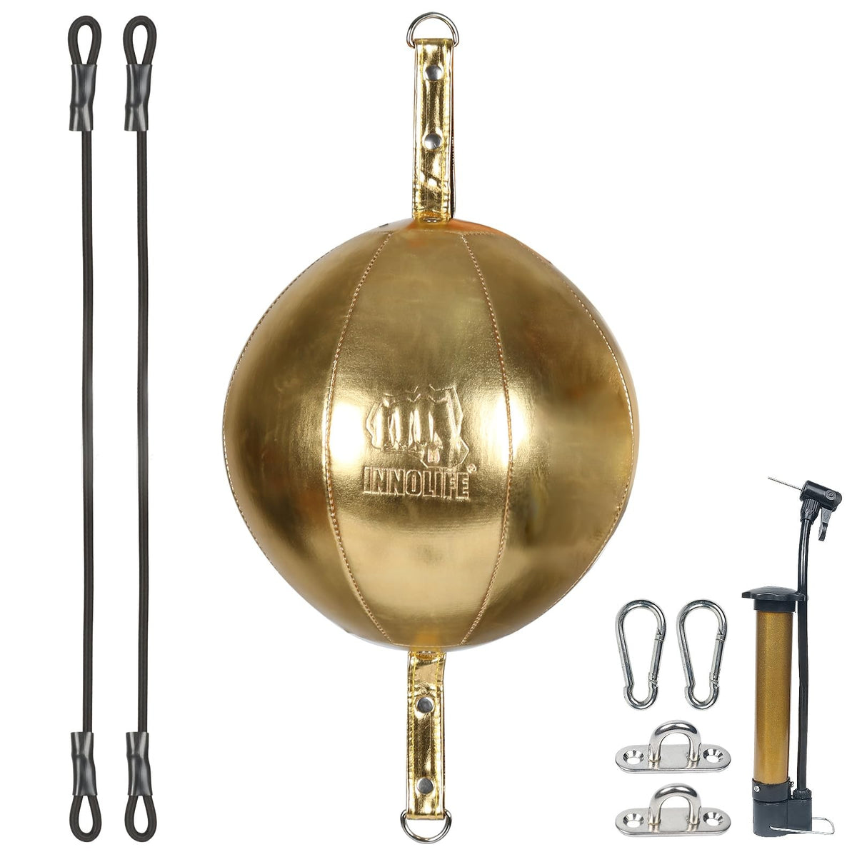 Double End Punching Bag Kit with Speed Ball & Accessories - Boxing Training Equipment