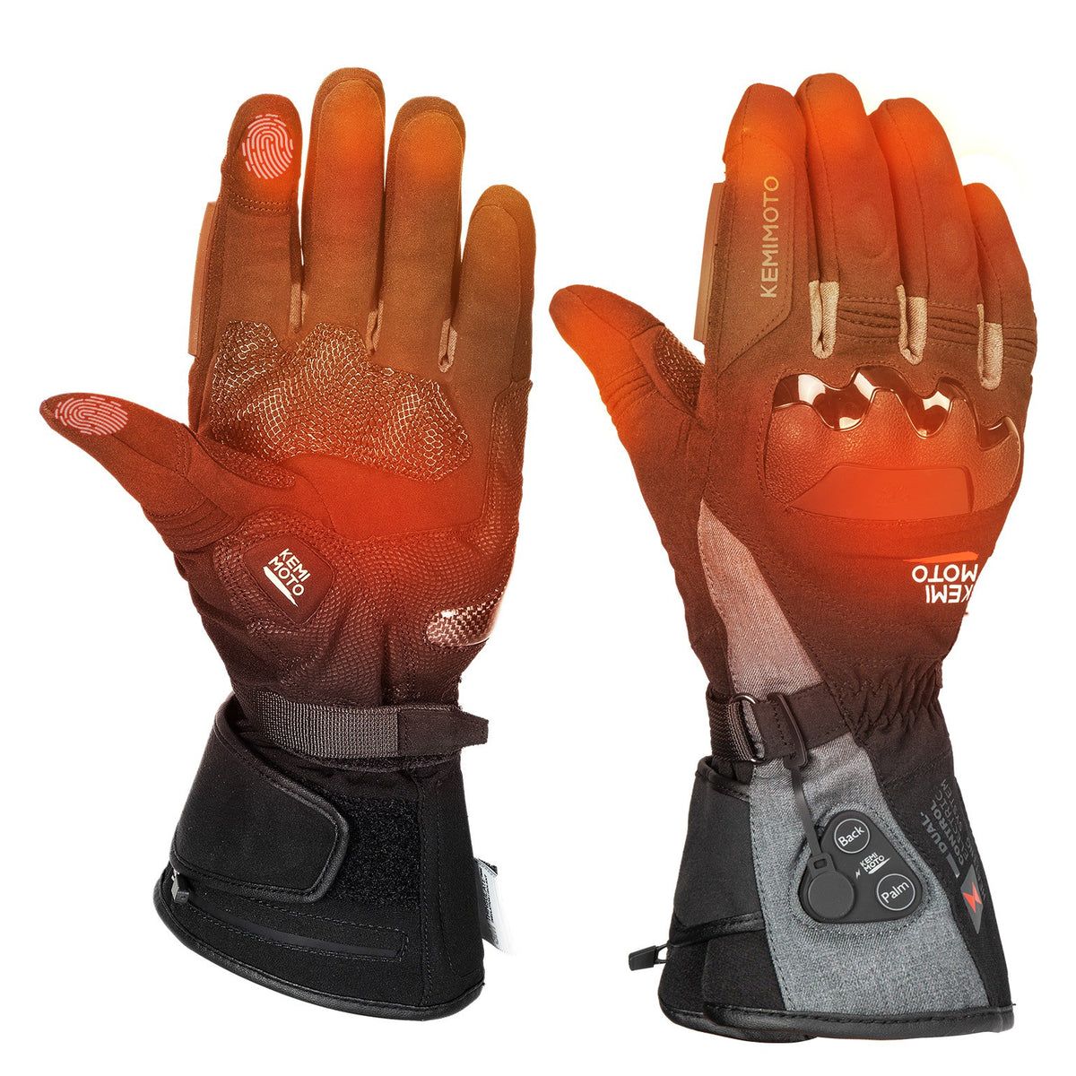 Heated Riding Gloves Winter Warm Rechargeable Touchscreen Gloves for Motorcycle, ATV, UTV