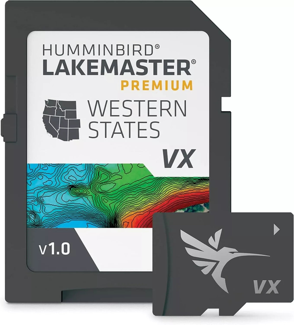 Humminbird LakeMaster VX Premium Map Card for APEX SOLIX HELIX - Regional Coverage
