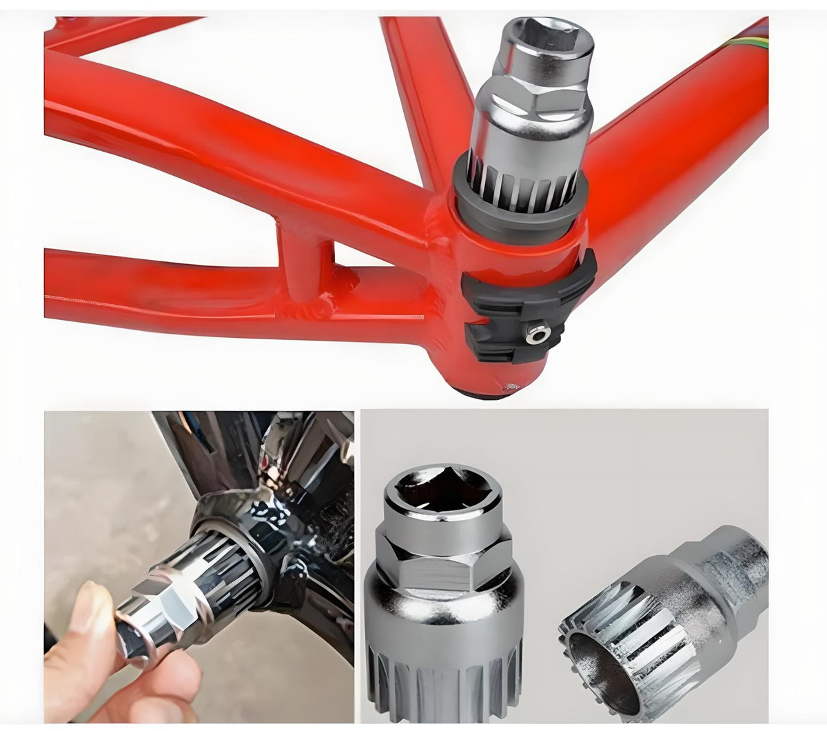 6-Piece Bicycle Repair Tool Set with Chain Breaker & Crank Extractor
