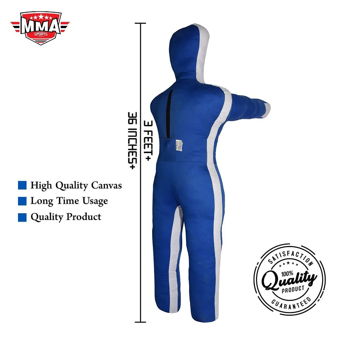 Kids Grappling Dummy - 3FT Unfilled Martial Arts Training Mannequin for Jiu-Jitsu, Wrestling, MMA