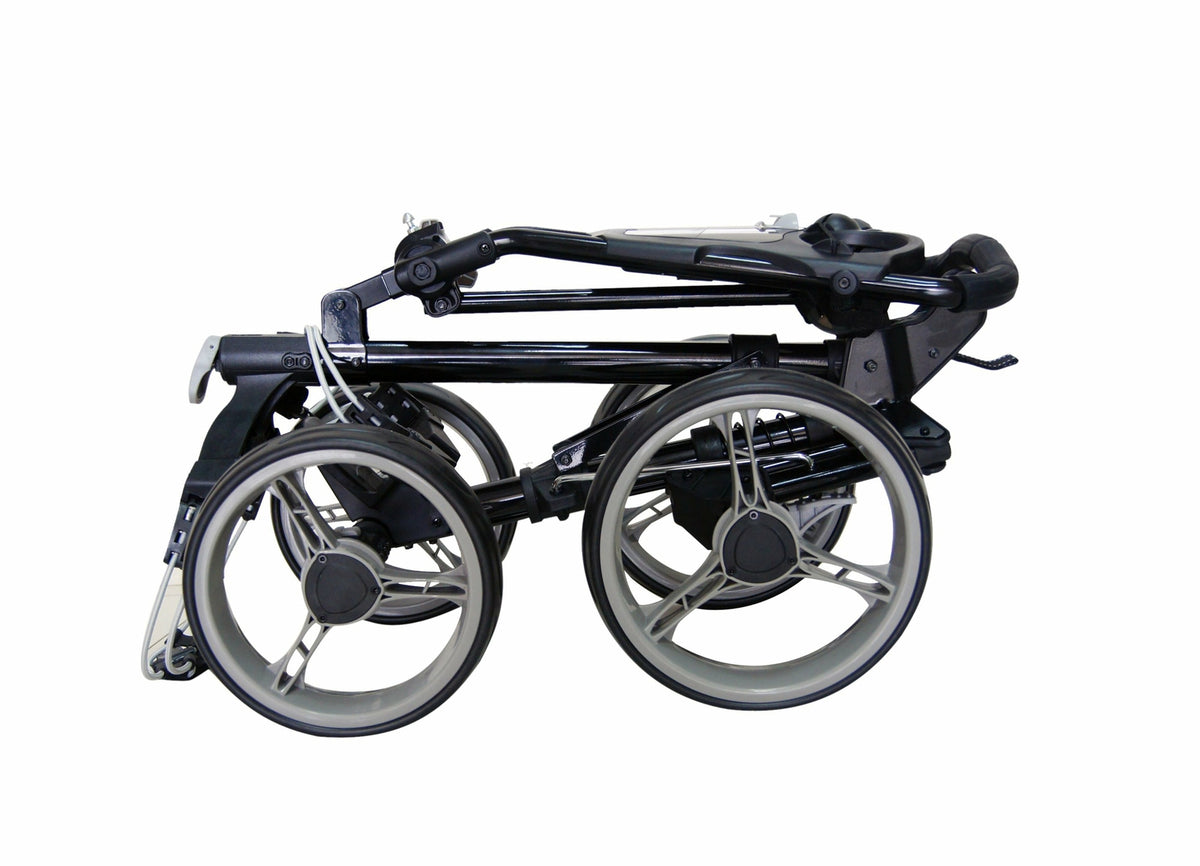 Quick-Fold 4 Wheel Folding Golf Push Cart with Foot Brake and Adjustable Handle