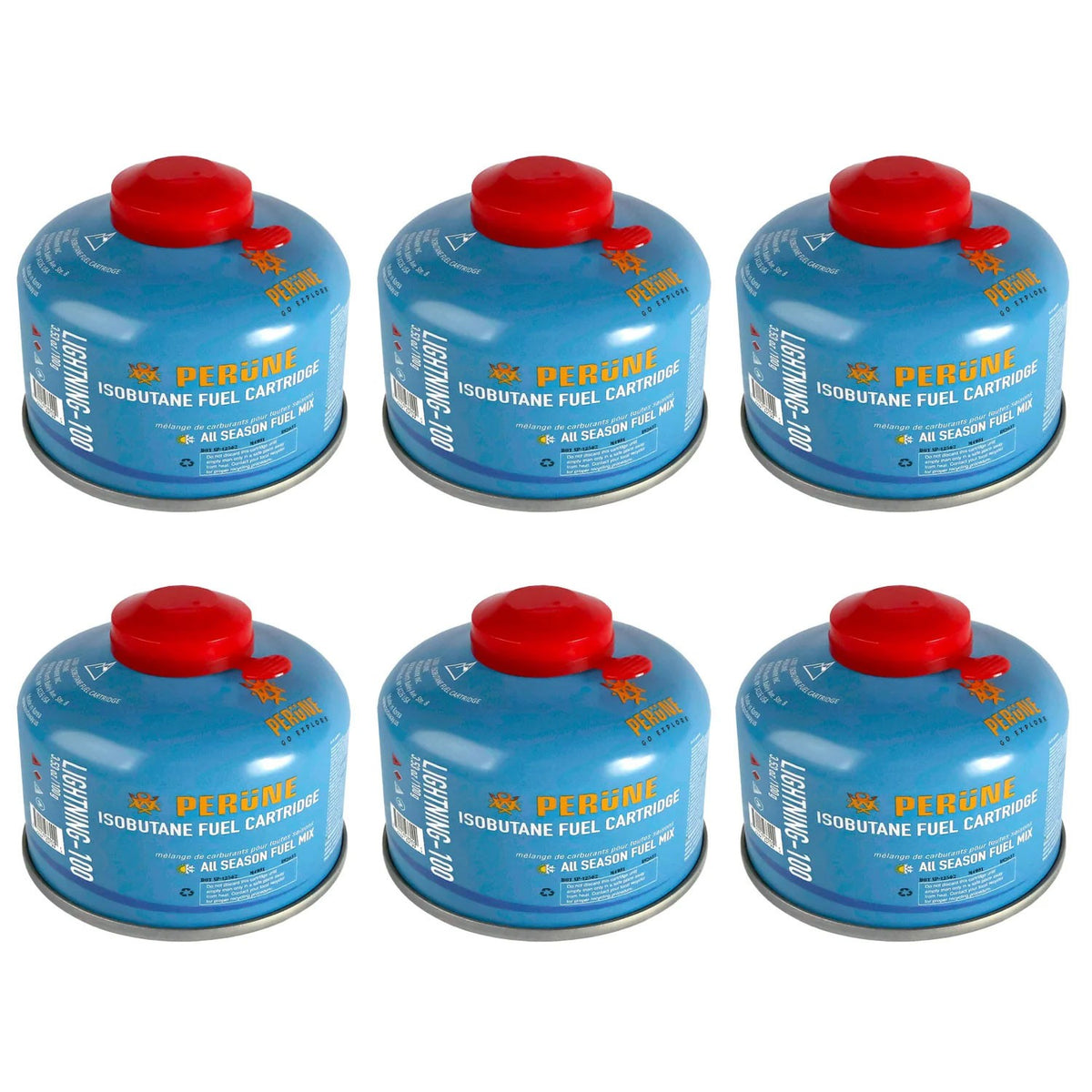 Portable Camping Isobutane Gas Canister 100g-230g All-Season Fuel for Stoves