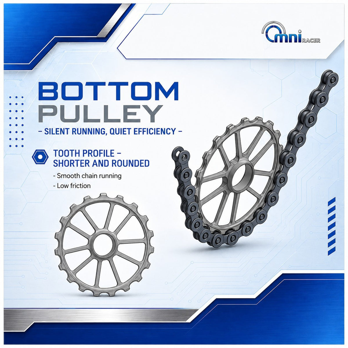Lightweight Oversize Ti Ceramic Derailleur Pulleys for 11 Speed SRAM Bikes