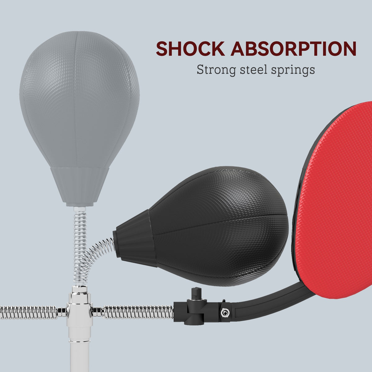 3-in-1 Boxing Bag with Stand, Speed Bag & Target Arms, Adjustable Height