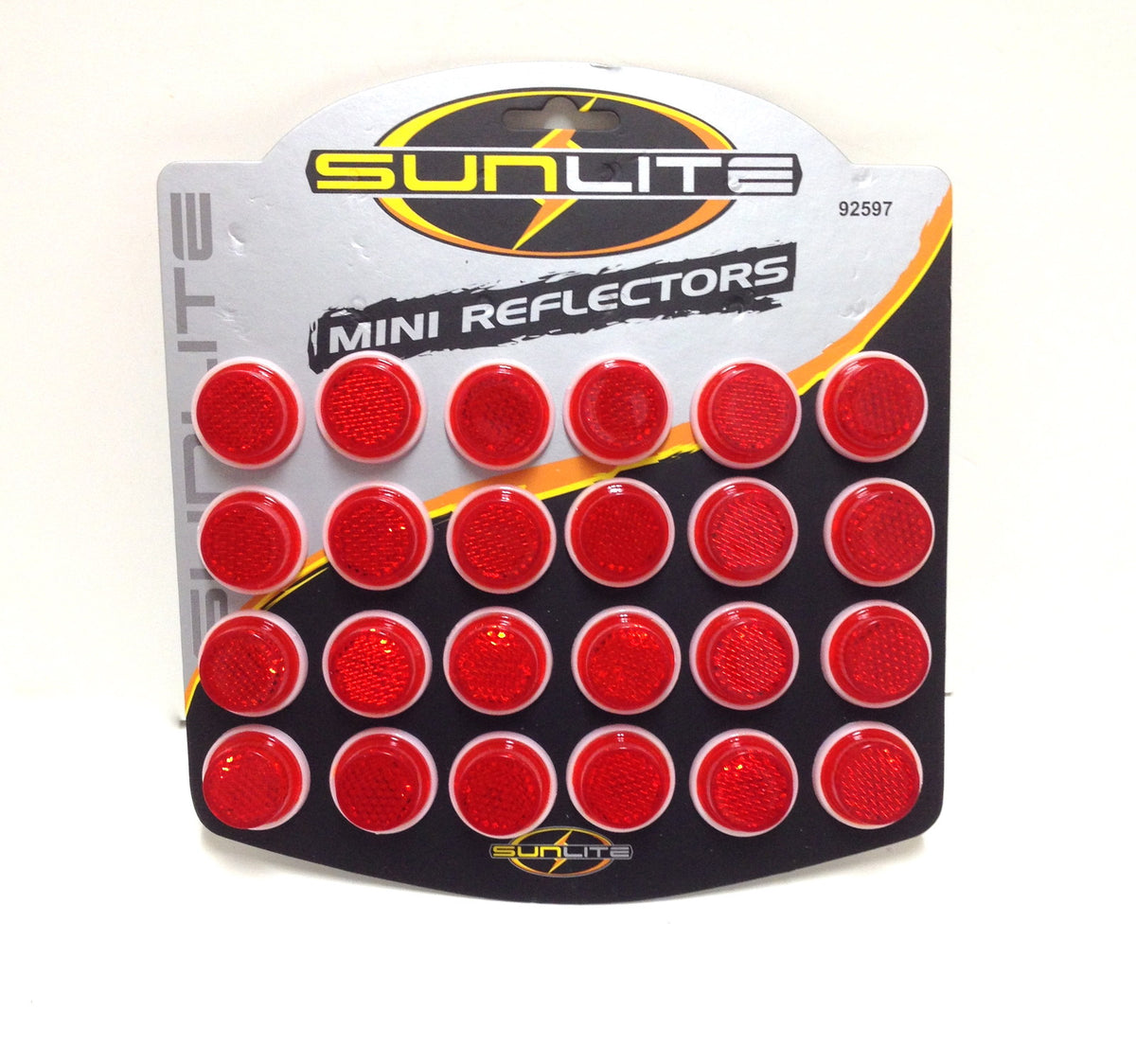 Mini Red Bicycle Reflectors with Wing Nut - Safety Set of 24