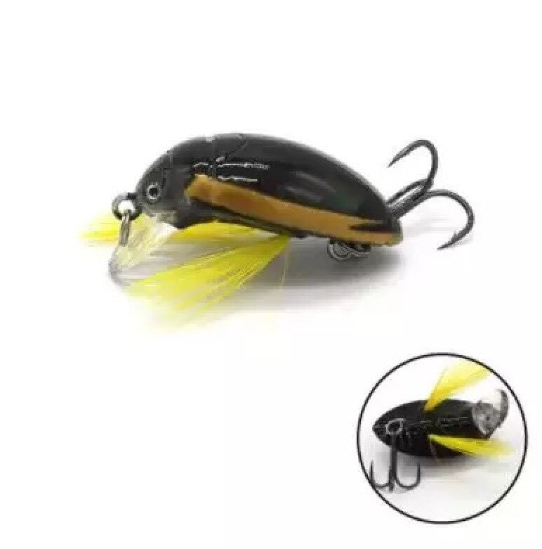Floating Beetle Bug Fishing Lures Set - 6 Color Options, Water Surface Bait