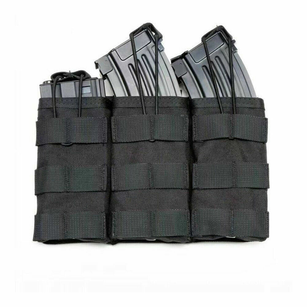 Tactical Molle Magazine Pouch - Triple Open Top Bag for 5.56/.223 Magazines