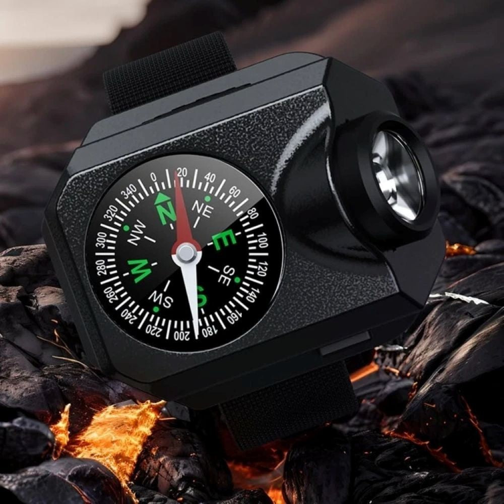 LED Wrist Light with Compass for Running Hiking Camping Outdoor Activity